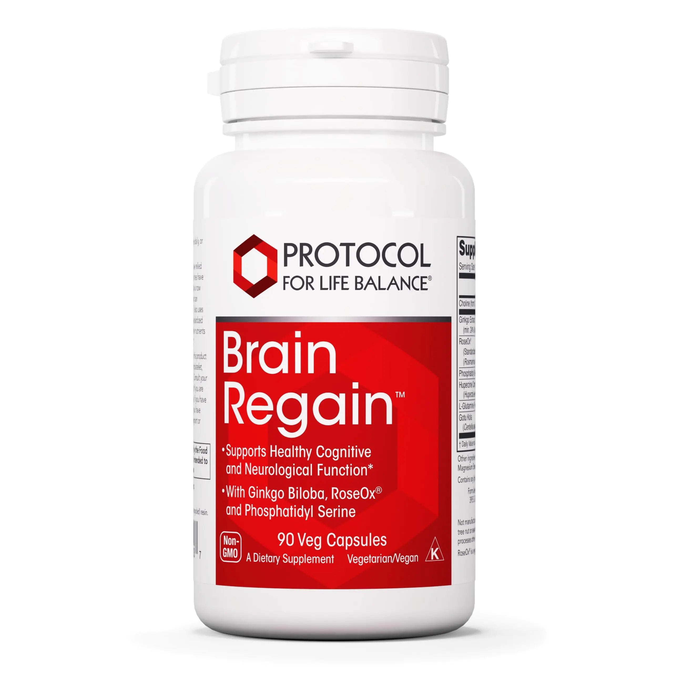 Protocol Brain Regain - Brain Support* - with Phosphatidylserine - Brain Health Supplement* - Vascular Health - 90 Veg Caps