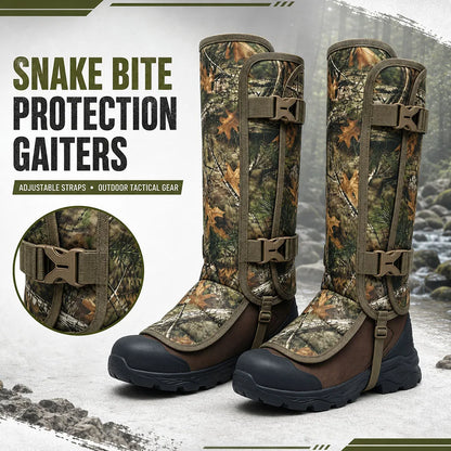 Tactical Camo Snake Gaiters Durable Waterproof Leg Guards with 12 PE Boards High-Top Protective Sleeves for Hunting Trekking