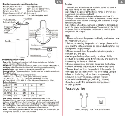 Touchless Electric liquid Soap Dispenser