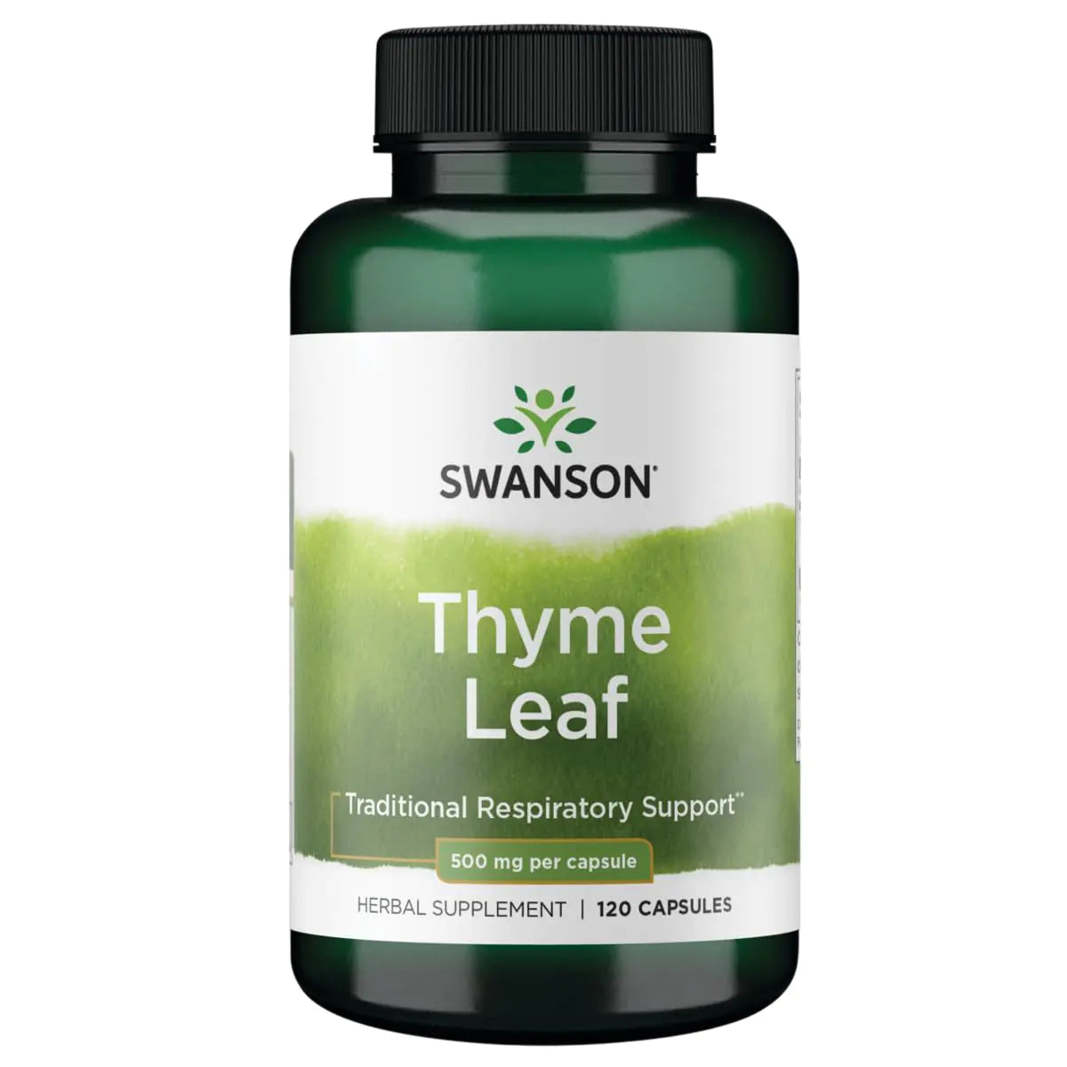 Swanson Thyme Leaf - Herbal Supplement Supporting Respiratory System Health - Natural Formula Aiding Digestive System Health - (120 Capsules 500mg Each)