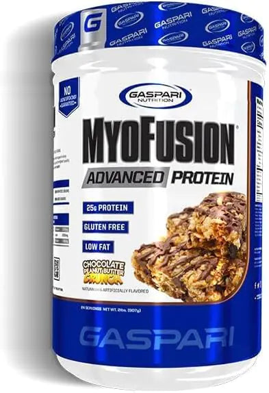 Gaspari Nutrition Myofusion Advanced Protein Protein Blend with Whey Protein Casein Protein and Isolate Protein Low Fat and Gluten Free (Chocolate Peanut Butter Crunch 4 Pound)