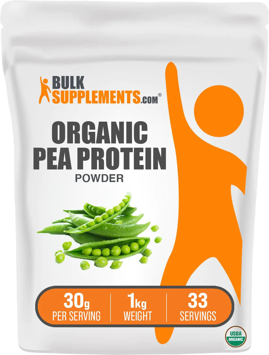 BulkSupplements.com Pea Protein Isolate Powder - Vegan Protein Powder Pea Protein Powder - Unflavored Plant Based with 21g of Protein - 30g per Serving 5kg (11 lbs) Pack of 5